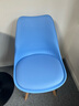 潇崇椅子靠背椅现代简约餐椅家用化妆椅休闲办公椅吧台软包伊姆斯椅子 蓝色软包【实木腿】 实拍图