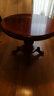 意伟旗林深色实木圆桌小户型家用饭桌复古咖啡小圆桌售楼部会所洽谈桌椅 一米圆桌 实拍图
