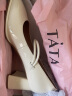他她（TATA）法式高跟鞋玛丽珍鞋女鞋粗跟浅口单鞋商场同款YMI01AQ2 米白 38 实拍图