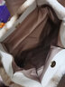 米菲（MIFFY）单肩通勤托特包女毛绒包大容量生日礼物高级感带挂件链条磁扣闭合 卡其色 实拍图