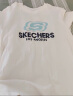 斯凯奇（Skechers）夏季新款t恤女情侣款透气宽松纯棉圆领运动短袖男女同款半袖ins 亮白色 版型偏大 S 165/84A 实拍图