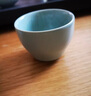 寻汝汝窑茶杯茶具单杯品茗杯陶瓷功夫天青色开片主人杯茶盏高档釉禅定 压手杯(大号)-可做主人杯- 95ml 一个装 实拍图