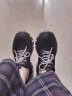 思加图新款黑色老爹鞋厚底增高透气休闲复古运动鞋女鞋子ECE11AM5 闪耀深黑【弹力飞织布】 35 实拍图