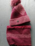 侬依拉帽子女秋冬季韩版潮百搭时尚加绒毛线帽冬天骑车保暖防风防寒保暖棉帽 紫粉 均码【帽子+围脖】 实拍图