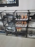 爱鞋者（shoe lover）鞋盒收纳盒透明亚克力aj球鞋收藏鞋柜网红定制鞋墙防尘侧开鞋架 黑框(2个装) 中号侧开(44码高帮) 实拍图