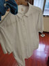极麻清新基础短袖棉麻衬衫男士休闲青年夏季宽松半袖亚麻衬衣 白色 XL（140-160斤左右） 实拍图