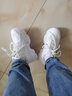 回力官方女鞋老爹鞋女春夏透气运动鞋女厚底增高小白鞋休闲鞋子女学生 雪花白【小高级】 37 实拍图