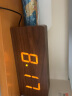 码仕 闹钟创意大字体电子钟智能LED夜光儿童学生充电小闹钟木头床头钟DP-03棕木白显plus全新升级插电款 实拍图