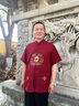 宝财羊中老年唐装男爸爸夏季套装中山装中国风太极服老人衣服居士服汉服 实拍图