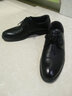 老人头（LAORENTOU）皮鞋男士商务正装鞋头层牛皮透气系带婚鞋男皮鞋 110199 黑 40  实拍图