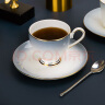 国玥高颜值咖啡杯欧式陶瓷茶杯轻奢金边咖啡杯碟家用茶具简约咖啡具 渐变灰德式咖啡杯碟 实拍图