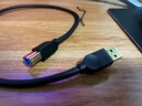 山泽(SAMZHE)  高速USB3.0打印机数据连接线 A公对B公 AM/BM  方口移动硬盘盒数据连接线 黑色0.5米 SDY-01C 实拍图