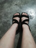 苏妃妃（sufeifei）凉鞋女夏季仙女风运动软底轻便透气露趾平底鞋魔术贴休闲沙滩凉鞋 9128-白蓝 35 实拍图