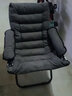 澜虞懒人椅宿舍折叠电脑椅寝室大学生椅子单人沙发椅躺椅午睡椅靠背椅 灰色单椅+脚蹬（三挡调节） 实拍图