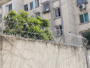 君陌刀片刺绳铁丝网围栏刀片刺网防爬刺围墙防盗网铁蒺藜 50直径镀锌/加密双螺旋/覆盖10米 实拍图