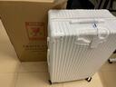 昕辰行李箱拉杆箱小型男大容量密码旅行万向轮登机皮子女学生 直角拉链款- 白色 29英寸 （可托运） 实拍图