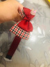 AiChoice格子蝴蝶结小女孩头箍韩国儿童发箍发卡女童公主头饰卡子发饰 红白色 实拍图