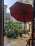紫叶 户外遮阳伞太阳伞庭院摆摊花园阳台岗亭方形室外罗马伞露台户外 酒红色 圣保罗太阳能带灯3米方形【配370斤水箱】 实拍图