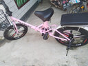 凤凰（Phoenix）折叠自行车儿童学生青少年自行车轻便变速通勤车成人学生代步车 顶配粉丨三刀轮+折叠+单速+礼包 20寸【适合135-175cm】 实拍图