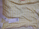 欧莎（OSA）冰丝条纹短袖针织衫女夏季新款显瘦套头薄上衣 黄色 M 晒单实拍图