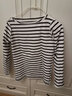 MUJI MUJI 女式 粗棉线条纹长袖T恤 白色*横条 S 实拍图