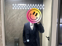 卡度顿 西服套装男三件套修身商务西装职业正装外套男新郎伴郎结婚礼服 藏青色(外套+西裤+马甲+衬衫）  2XL【126-140斤】+7件礼品 实拍图