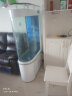 欧宝 鱼缸玻璃生态水族箱子弹头家用客厅屏风金鱼缸大型可定制 弧门款 侧滤 0.8米长 实拍图
