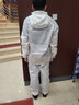 翰洋洁净 防尘服分体带帽子 无尘服 防静电服工作服连帽洁净服 无尘车间净化服 男女工业粉尘防护服 白色（连帽上衣+裤子） XL 实拍图