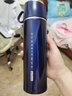 BEMEGA高档保温杯女士男316不锈钢大容量泡茶杯学生上学可爱便携水杯子 皇家蓝 500ml 实拍图