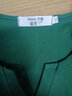 登森奥奥新款纯棉短袖t恤女夏装半袖女装V领显瘦短袖女T恤修身上衣 绿色 2XL 建议121-130斤 实拍图