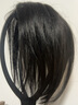 瑞贝卡（Rebecca）假发女长直发无痕假发片100%真人发丝遮白发增加发量头顶补发片 中分刘海 自然黑 25cm 机制手织发缝 实拍图