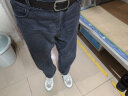 至涛 裤子男春夏季牛仔裤直筒宽松美式复古阔腿美式高街复古休闲长裤 灰（皮带款） XL ( 建议110-130斤可穿 ) 实拍图