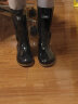 回力雨鞋女时尚户外下雨天防水雨靴水鞋耐磨胶鞋6813黑色中筒39 实拍图