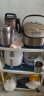 宝优妮厨房置物架落地可移动多层不锈钢带滑轮微波炉烤箱架杂物架储物架 实拍图