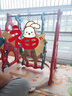 乖乖熊儿童滑梯秋千组合室内多功能家用幼儿滑滑梯小型游乐园宝宝玩具 金属横梁四合一红 实拍图