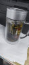 富光 双层玻璃杯商务泡茶杯子 大容量男女耐热办公水杯过滤水杯带把 320ML银色(WFB1004-320B) 实拍图