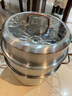 炊大皇 蒸锅三层304不锈钢蒸锅大号蒸笼加厚复合底燃气灶电磁炉通用 28cm 实拍图