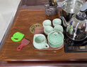 梦州功夫茶具小茶盘一体式功夫茶台泡茶壶烧水壶全自动带排水茶道茶桌 01木纹色茶盘60cm（无茶具电器） 实拍图