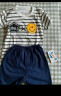 专一（Zhuanyi）儿童短袖纯棉套装夏季幼儿男女童T恤宝宝短袖短裤套装 短套-短套笑脸 100cm 实拍图