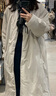 MUJI MUJI 女式 不易沾水尼龙 复合 无领大衣 BD02CC2A 长款外套 浅米色 M 实拍图
