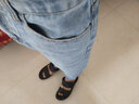 威廉爵驰宽松牛仔裤男直筒裤春秋季男式港风复古潮流ins休闲阔腿长裤 浅蓝色 M 实拍图
