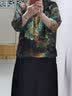 乱在江南休闲简约纯色棉质阔腿裤女春夏新款垂感直筒高腰显瘦长裤 黑色 M 实拍图