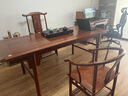 善匠良品 红木家具非洲花梨（学名:刺猬紫檀）书桌电脑桌 实木书桌椅组合 中式办公桌 1.5M电脑桌+圈椅 实拍图