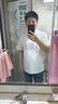 NOTHOMME潮牌夏季男款简约纯色圆领T恤情侣装宽松打底衫 大白色230g 宽松版 M (170) 实拍图