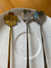 爱屋格林304不锈钢长柄搅拌勺子小汤匙创意花型咖啡勺加长甜品勺小调羹冰淇淋勺 金色樱花 实拍图