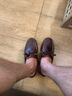 添柏岚（Timberland）官方男鞋船鞋乐福鞋牛皮手工缝制轻便偏小|25077 25077W/棕色 43 实拍图