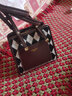 慕昂网红时尚包包新款潮流冬季复古手提情人节女包单肩菱格腋下包 咖啡色 不带挂件 实拍图