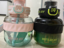 BOTTLED JOY吨吨桶学生水杯王一博新款渐变吨吨杯带背带运动水壶户外便携杯子 酷黑绿背带杯*tritan 0.6L 实拍图