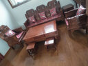 梨舍 红木家具非洲花梨（学名：刺猬紫檀）沙发 实木沙发 如意象头沙发 中式客厅家具 象头沙发113六件套 实拍图