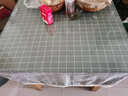 嘉枝鹿棉麻桌布日系布艺田园小清新长方形餐茶几台布客厅家用网红ins 大格子灰（带花边） 130*180cm【餐桌通用】 实拍图
